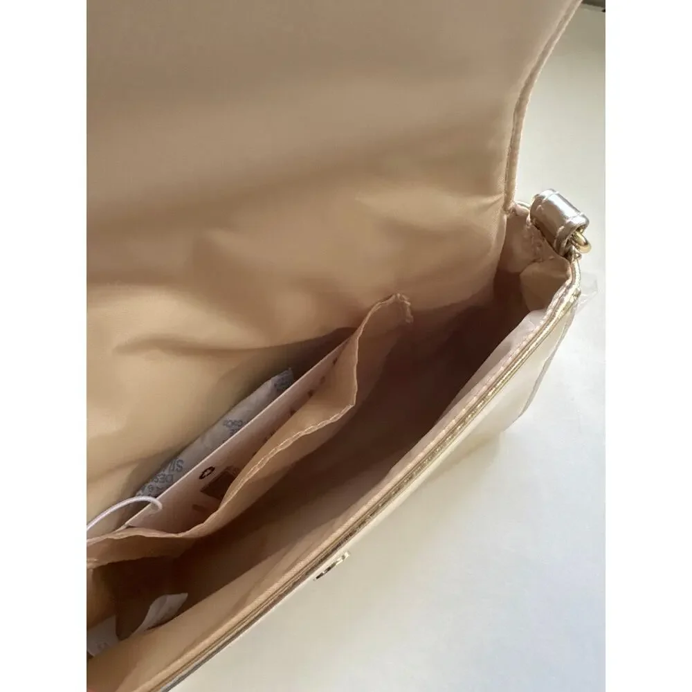 NWT Jimmy Choo Gold Tone Crossbody Bag